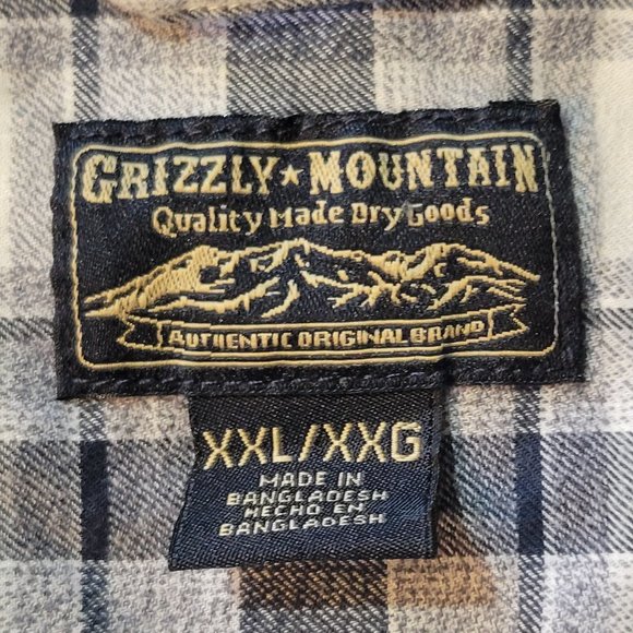 Grizzly Mountain Shirt XXL Gray Plaid - Picture 3 of 8